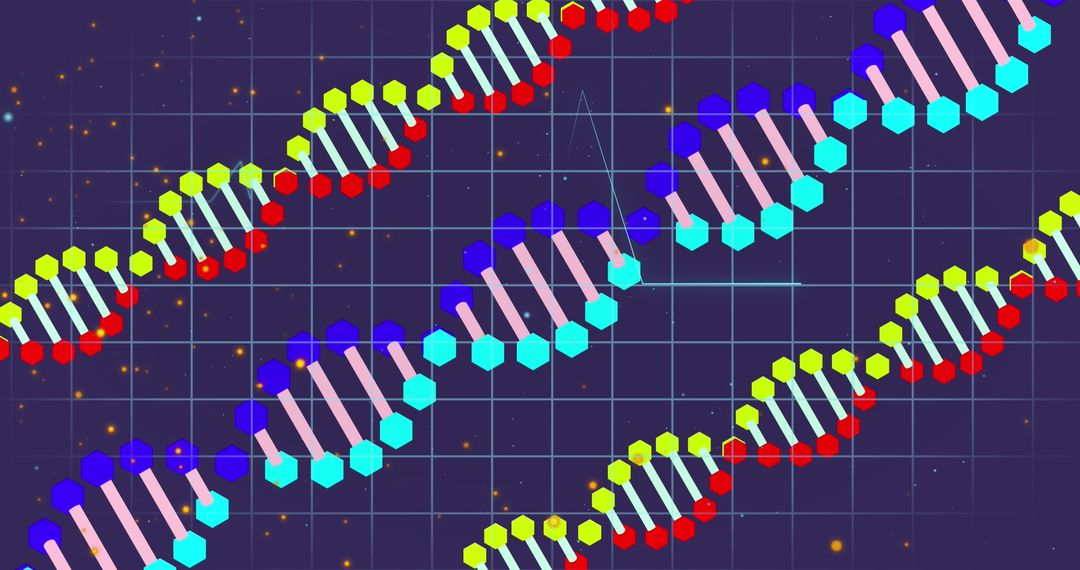 Abstract DNA Strands Over Digital Data Interface