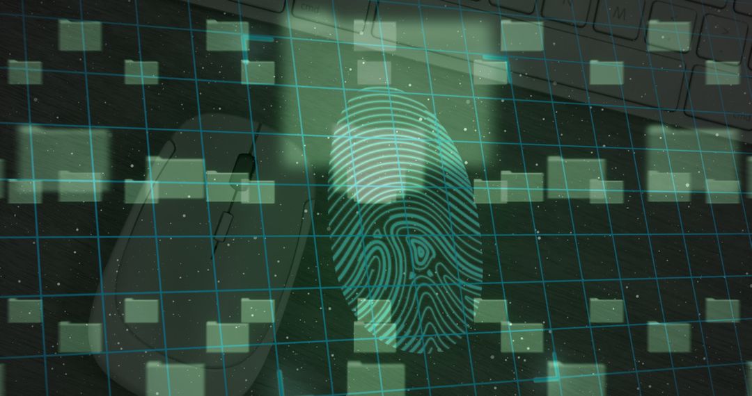biometric fingerprint authentication on digital interface - Free Images, Stock Photos and Pictures on Pikwizard.com
