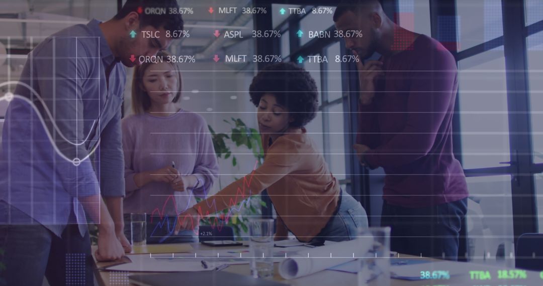 Diverse Doctors Analyzing Interactive Financial Statistics