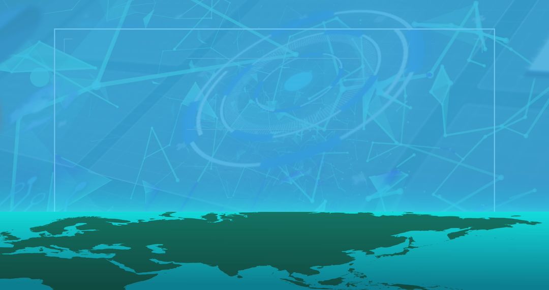 Abstract Blue Background with Dynamic Lines and Copy Space