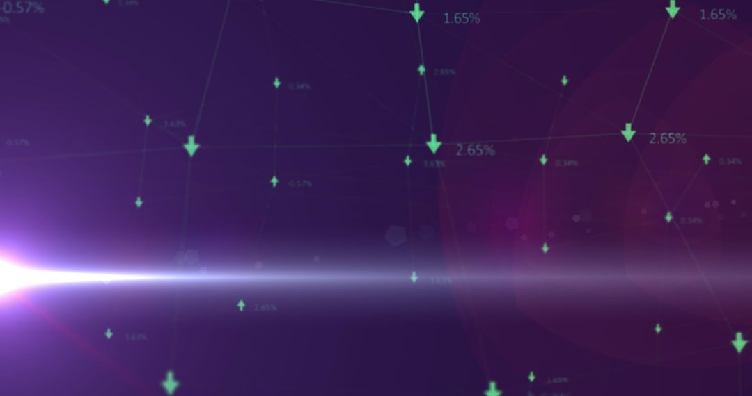 Abstract Digital Network with Downward Arrows and Data