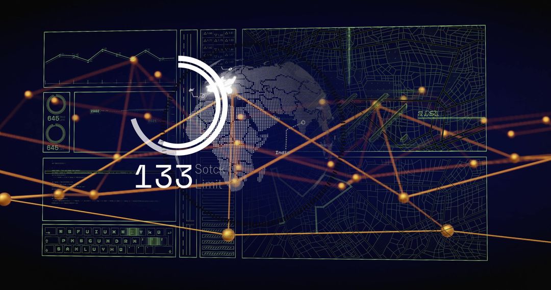 Futuristic Data Visualization on Global Map and Graphs