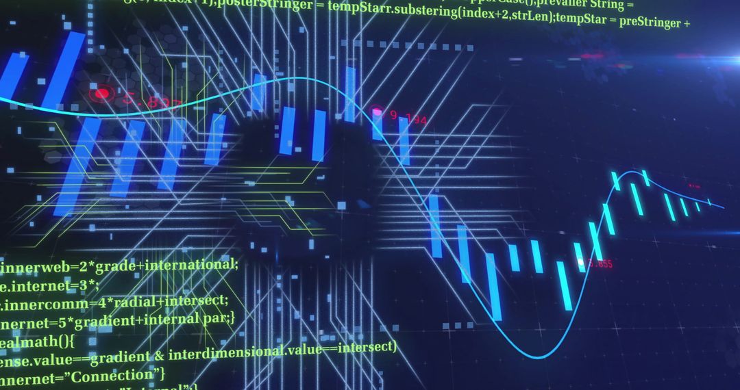 Digital Finance and Data Analytics Concept Composite
