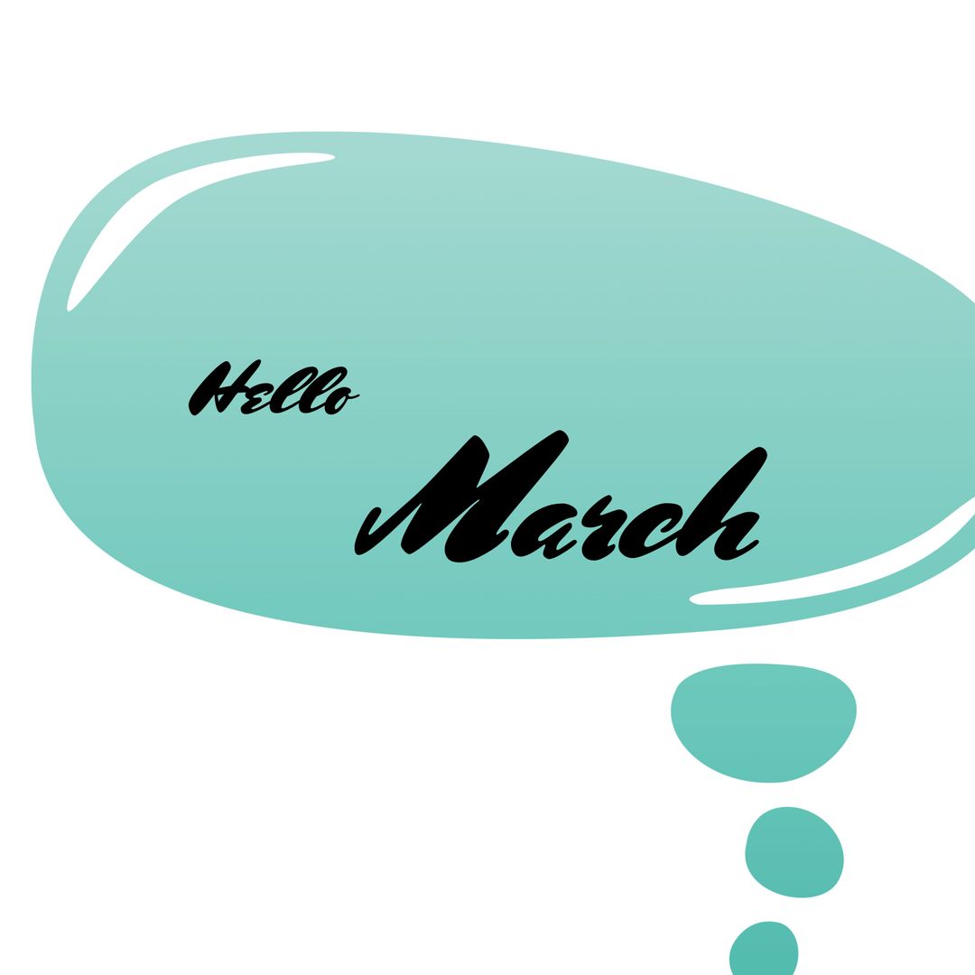 Playful March Greeting with Fresh Spring Vibe