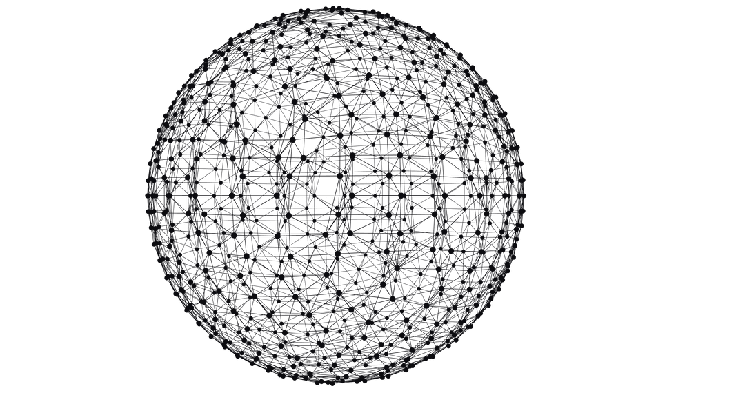 Black Spots Globe on Transparent Background Isolated Vector