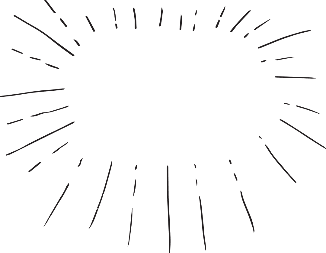 Abstract Stroke Radiant Lines on Transparent Background