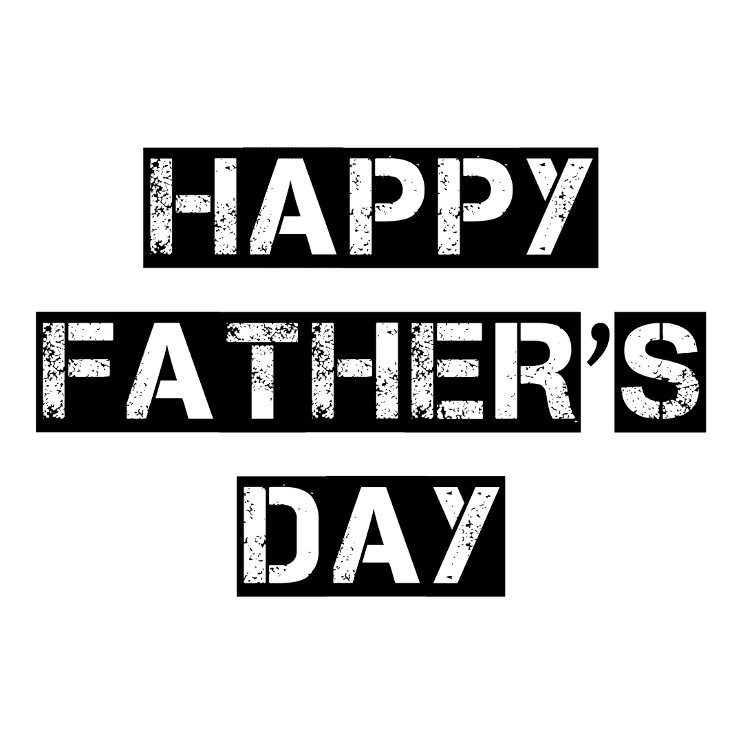 Happy Father's Day Message on Transparent Background Celebrating Family Bond