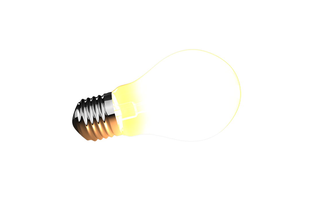 Glowing Light Bulb Digital Illustration on Transparent Background - Download Free Stock Images Pikwizard.com