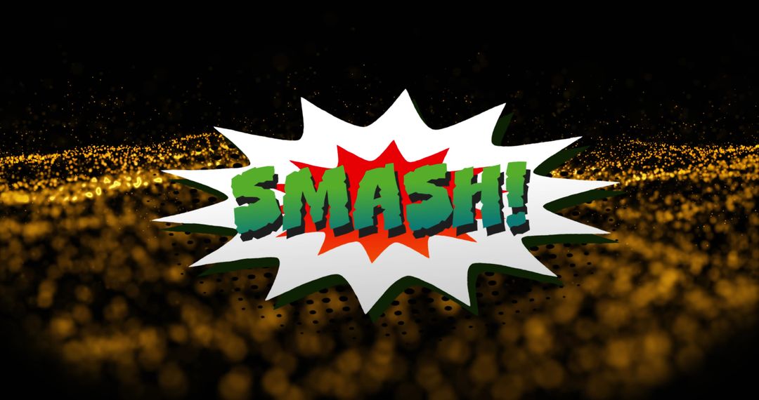 Dynamic Pop Art Style Smash Text on Vibrant Background