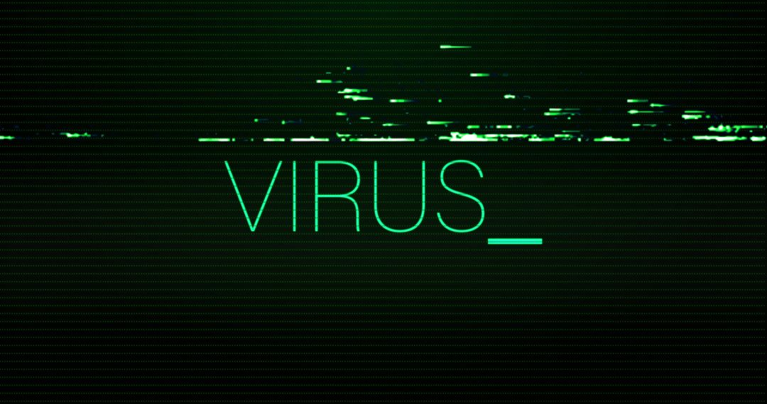 Virus Text with Digital Interference on Dark Background - Free Images, Stock Photos and Pictures on Pikwizard.com