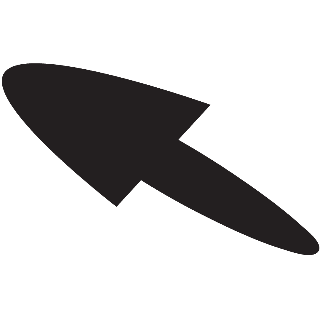 Black Abstract Shape on Transparent Background