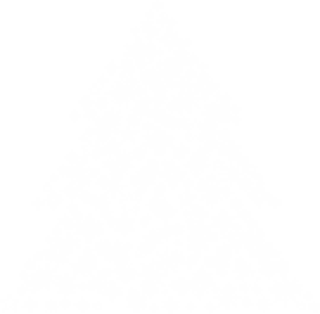 Transparent Christmas Tree Composite with Snowflakes