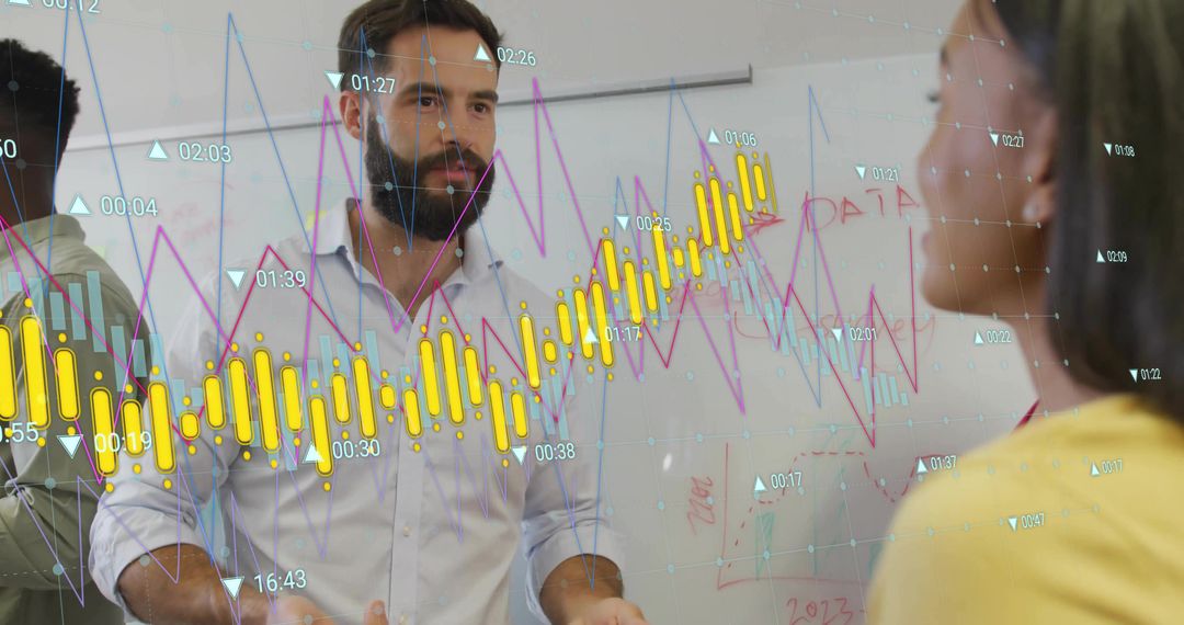 Diverse Team Analyzing Data and Innovation Strategies