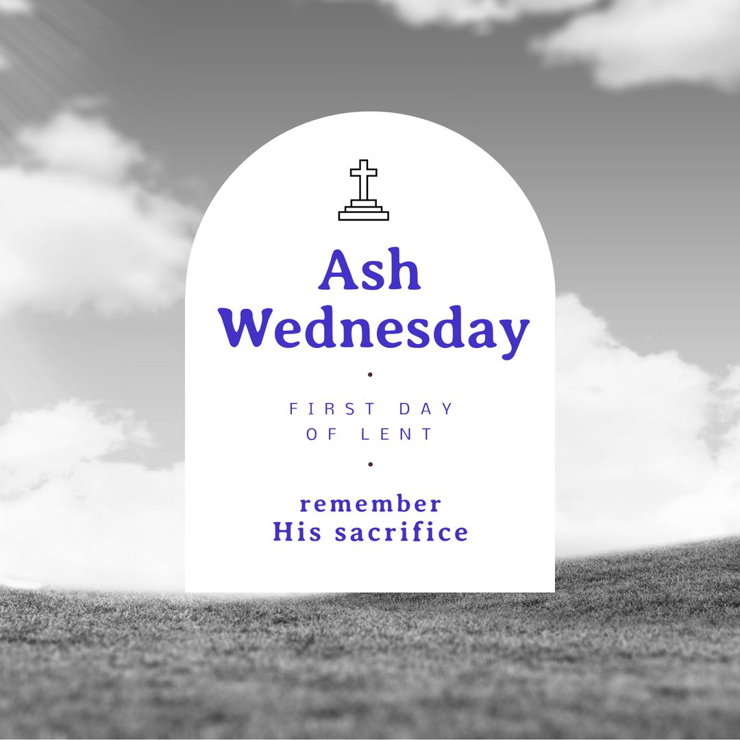 Ash Wednesday Reminder on Grassy Hill with Spiritual Message - Download Free Stock Templates Pikwizard.com