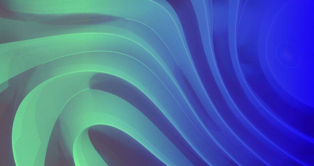 Vibrant Abstract Wave Patterns in Green and Blue