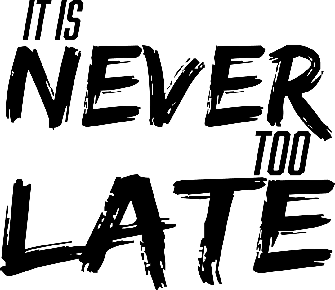 Motivational Quote Text on Transparent Background