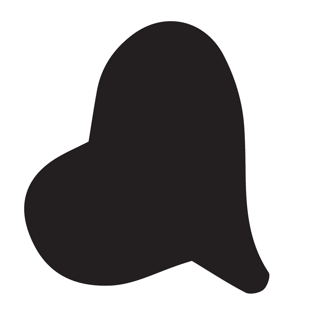 Black Abstract Bubble Shape on Transparent Background