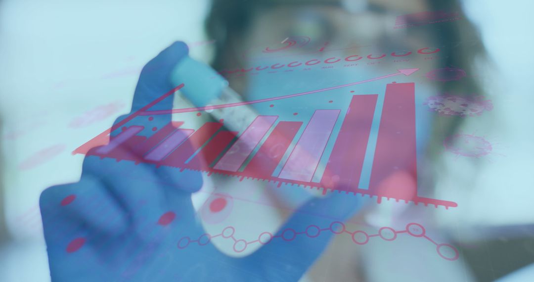 Scientist Analyzing COVID-19 Data Technology Concept