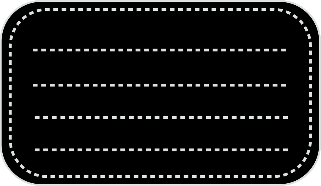 Abstract Lined Black Shape on Transparent Background