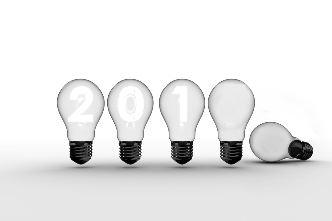 Transparent Vector of 201 Lightbulbs for New Year Celebration Design - Download Free Stock Images Pikwizard.com