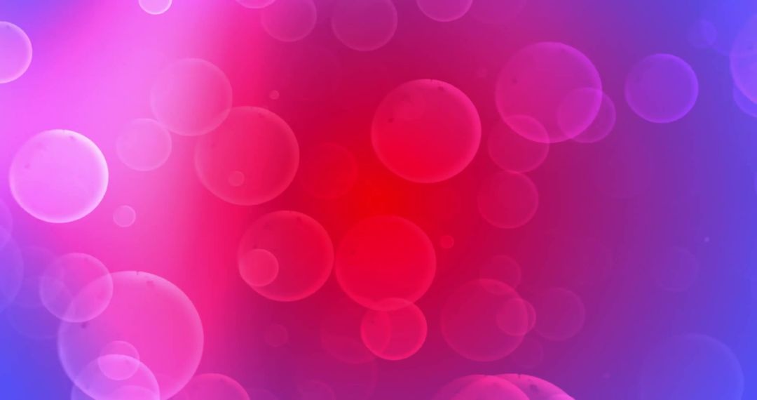 Colorful Abstract Bubbles on Gradient Red and Purple Background