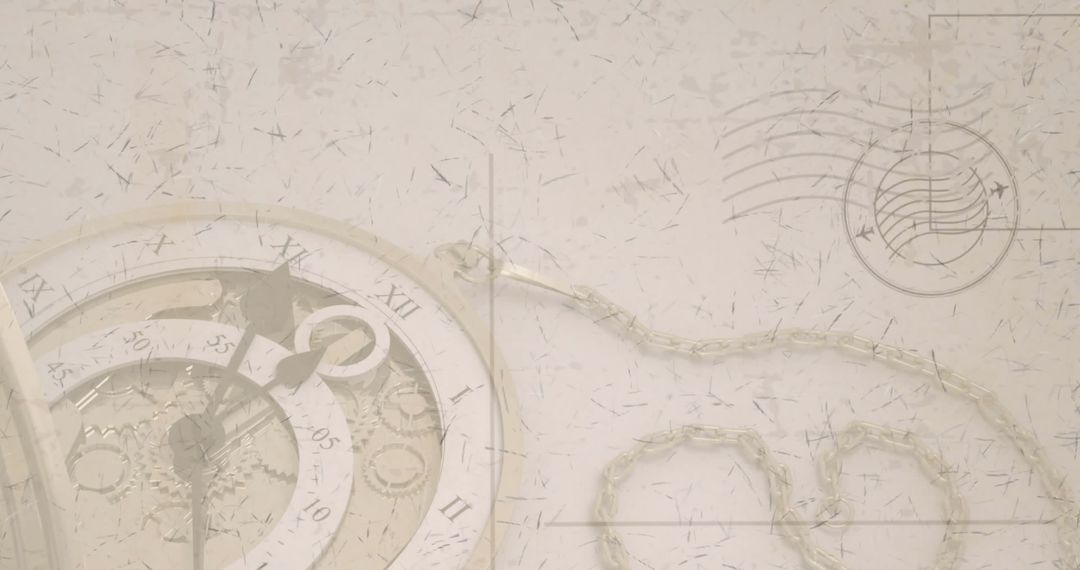 Elegant Vintage Clock with Decorative Chain Elements