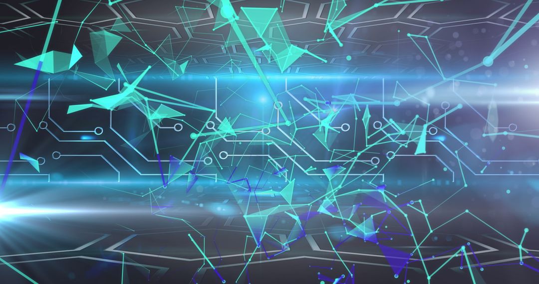 Futuristic Digital Data Network Connections