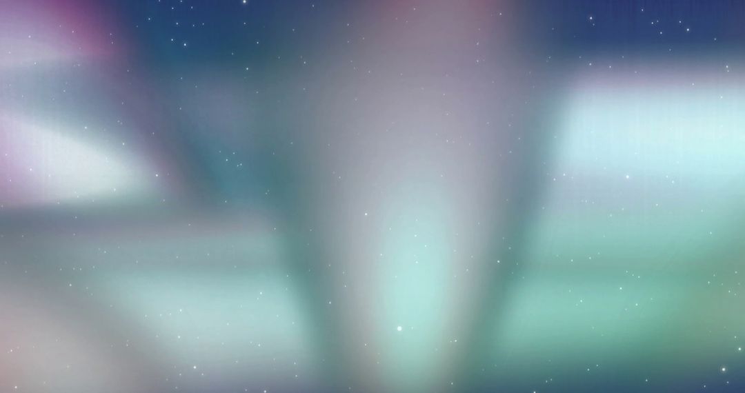 Majestic Aurora Borealis Illuminating Starry Night Sky