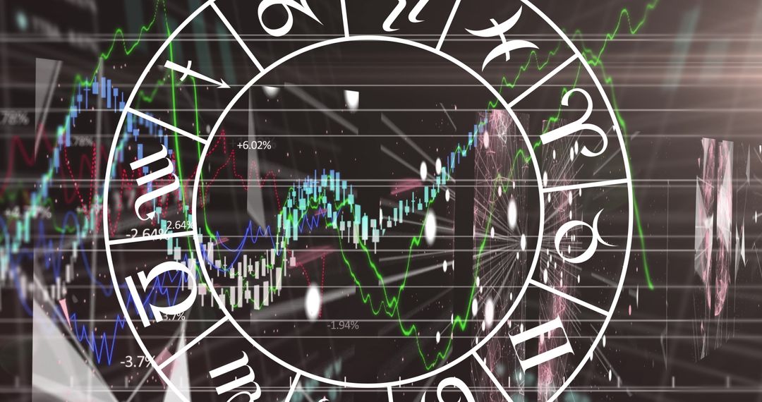 Astrology Integrated with Digital Stock Market Data Visualization