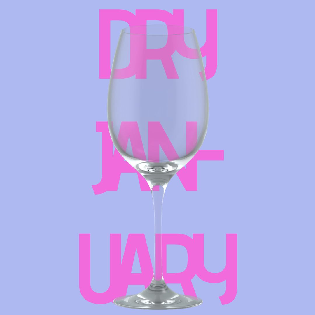 Empty Wine Glass Highlighting Dry January Sobriety