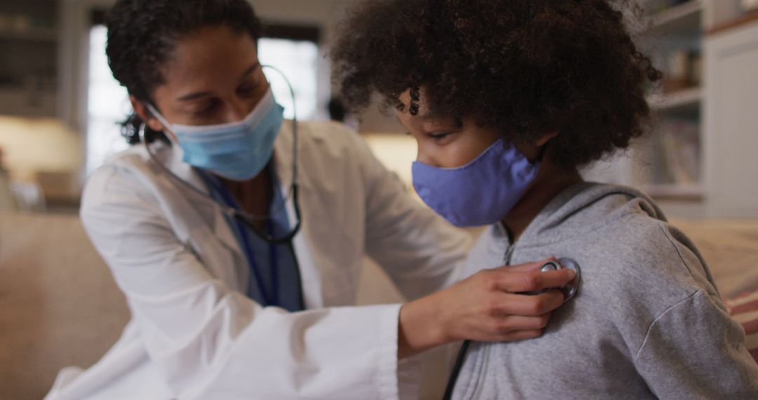 Pediatrician Examining Child With Stethoscope - Free Images, Stock Photos and Pictures on Pikwizard.com