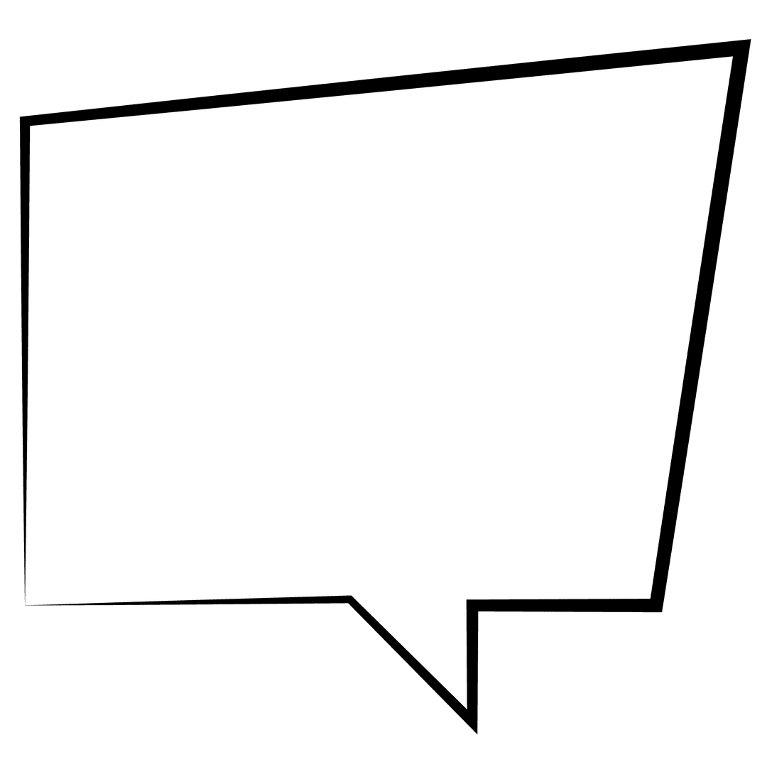 Transparent White Speech Bubble for Communication and Writing Editable PNG
