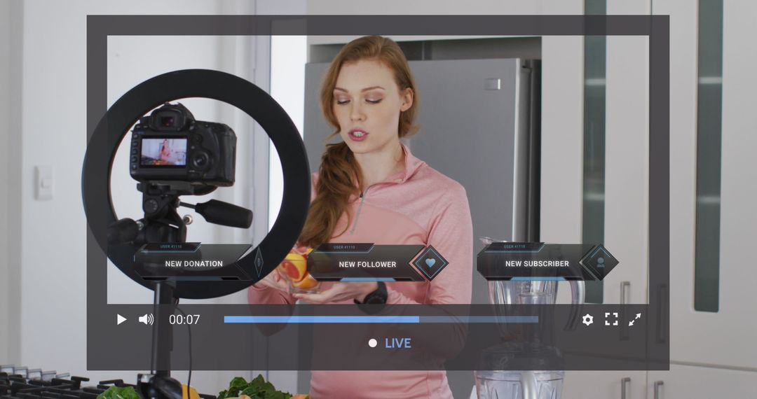 Lifestyle Vlogger Creating Healthy Food Content for Online Channel