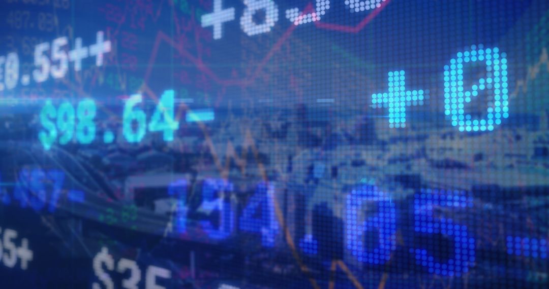 Digital Data Processing with Futuristic Cityscape