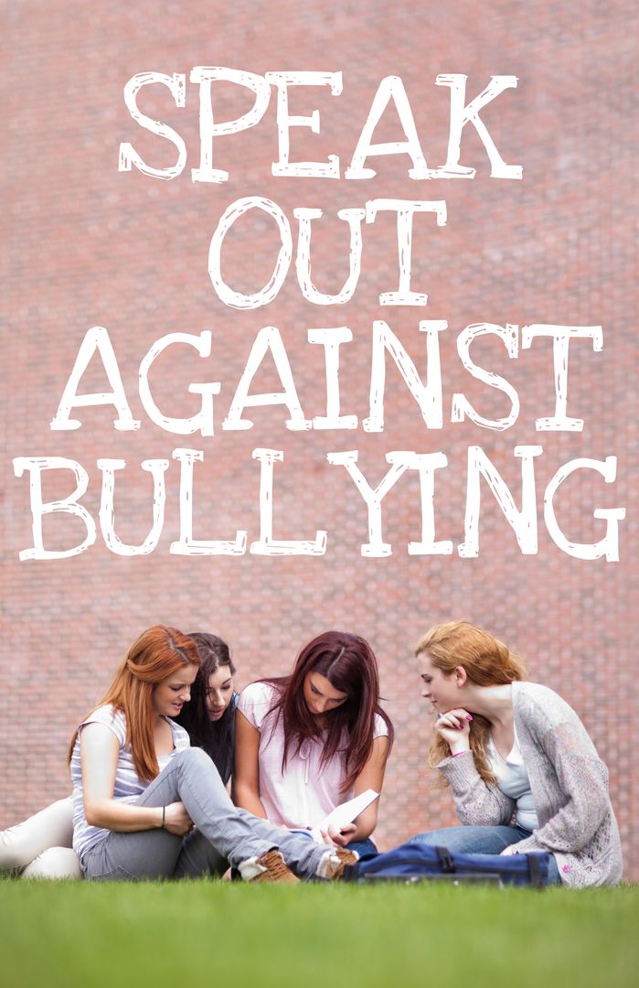 Group of Diverse Youth Discussing Anti-Bullying Message