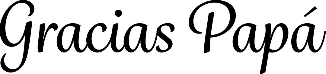 Gracias Papa Text with Transparent Background