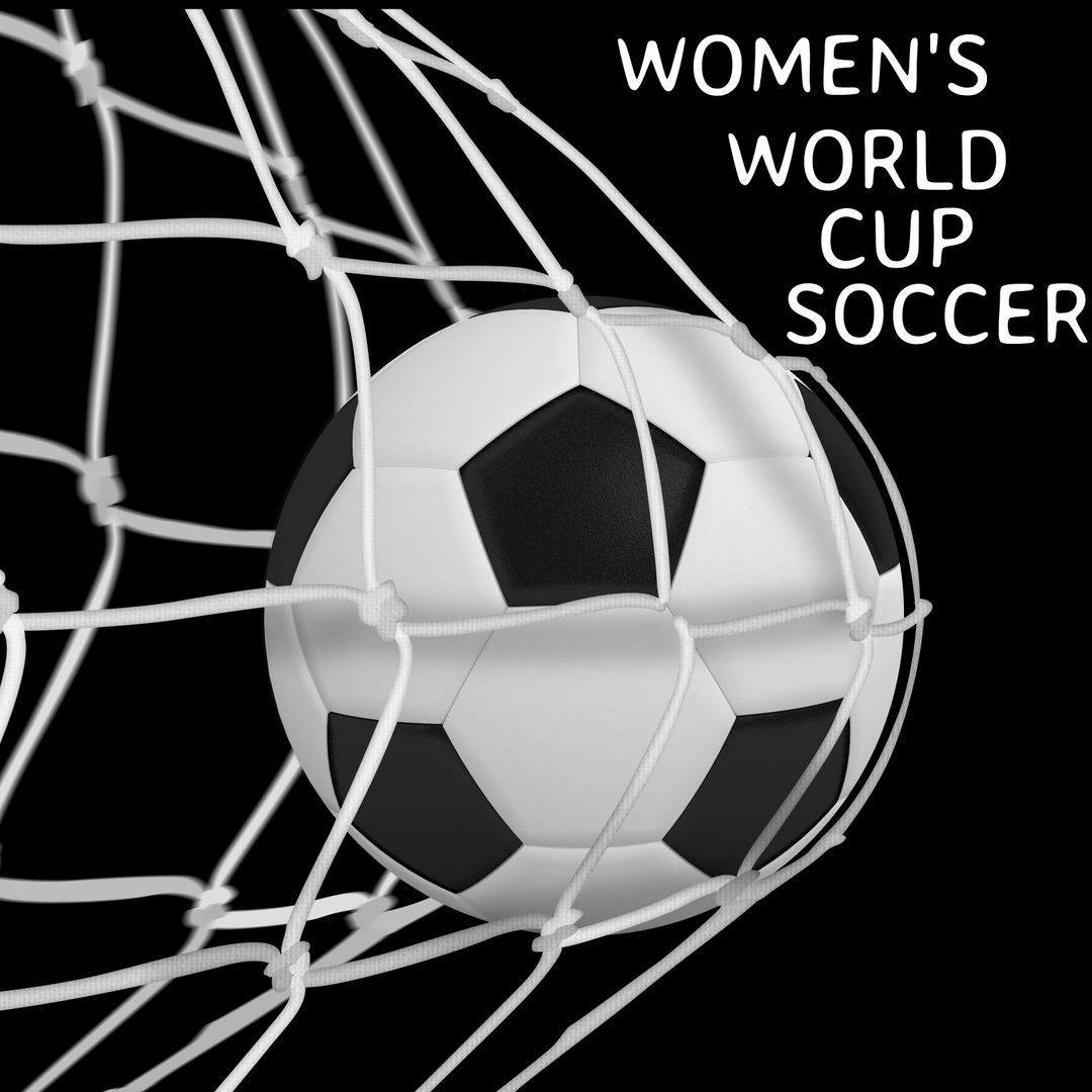 Soccer Ball Caught in Net Representing Sports Victory