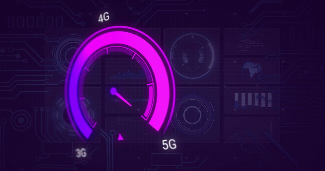 Digital Speedometer Illustrating 5G Network Evolution - Free Images, Stock Photos and Pictures on Pikwizard.com