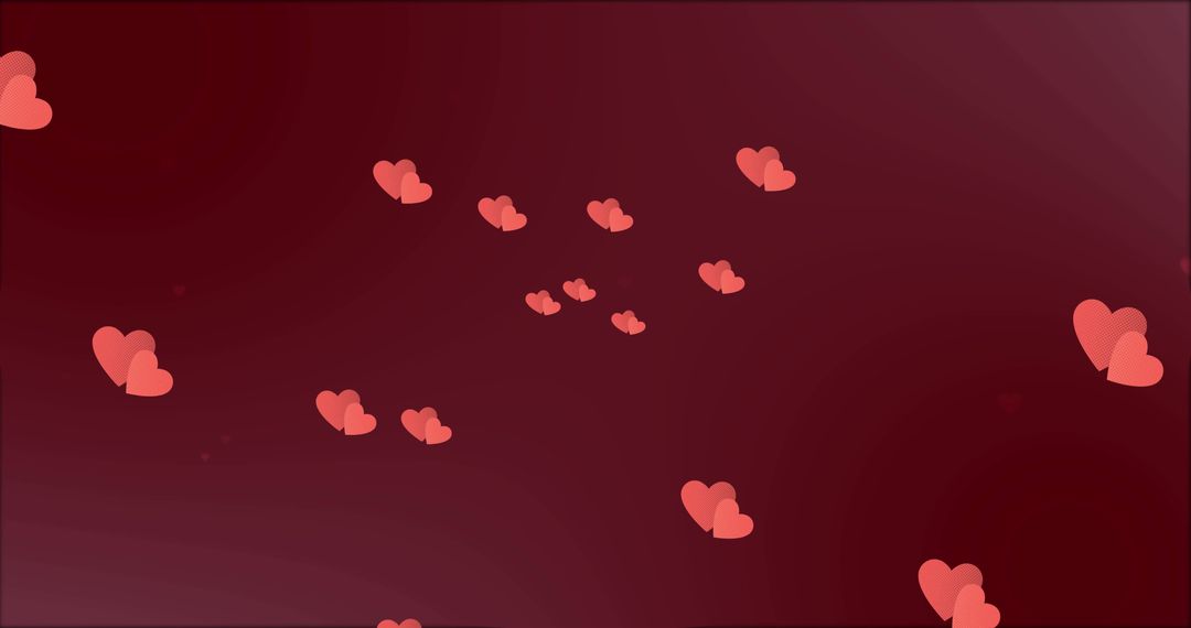 Red Hearts Floating on Gradient Red Background for Valentine’s Day - Free Images, Stock Photos and Pictures on Pikwizard.com