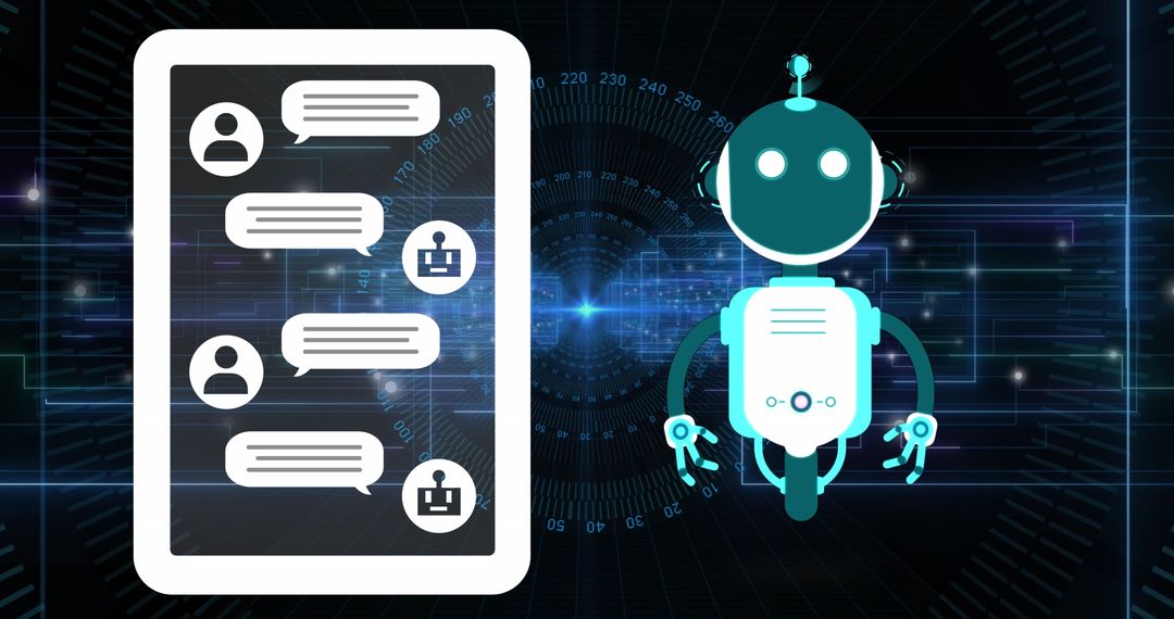AI Chatbot Communication with Digital Interface - Free Images, Stock Photos and Pictures on Pikwizard.com