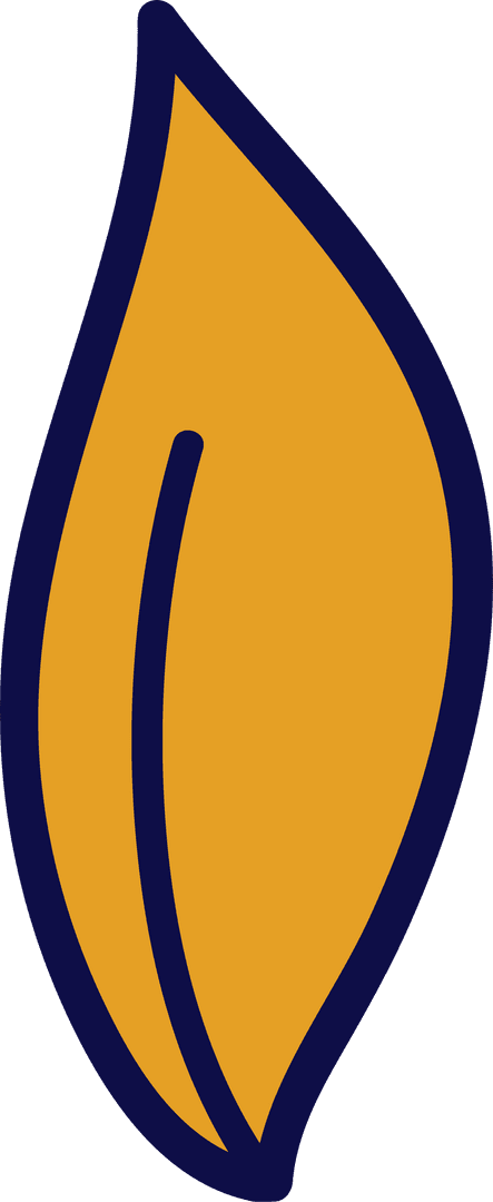 Modern Stylized Flame-Leaf with Transparent Background Innovative Design