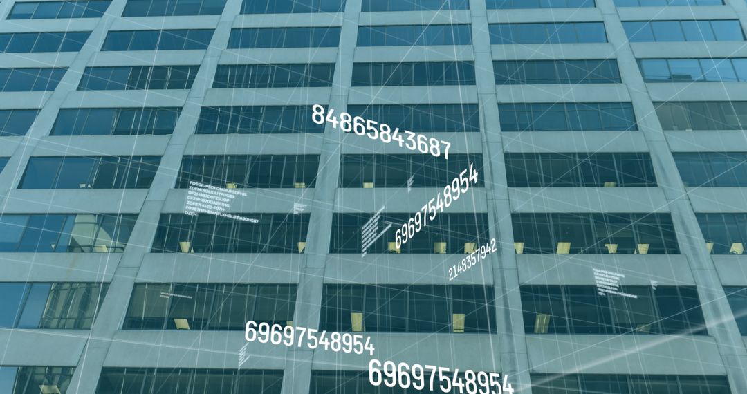 Digital Future Technology Overlay on Urban Architecture