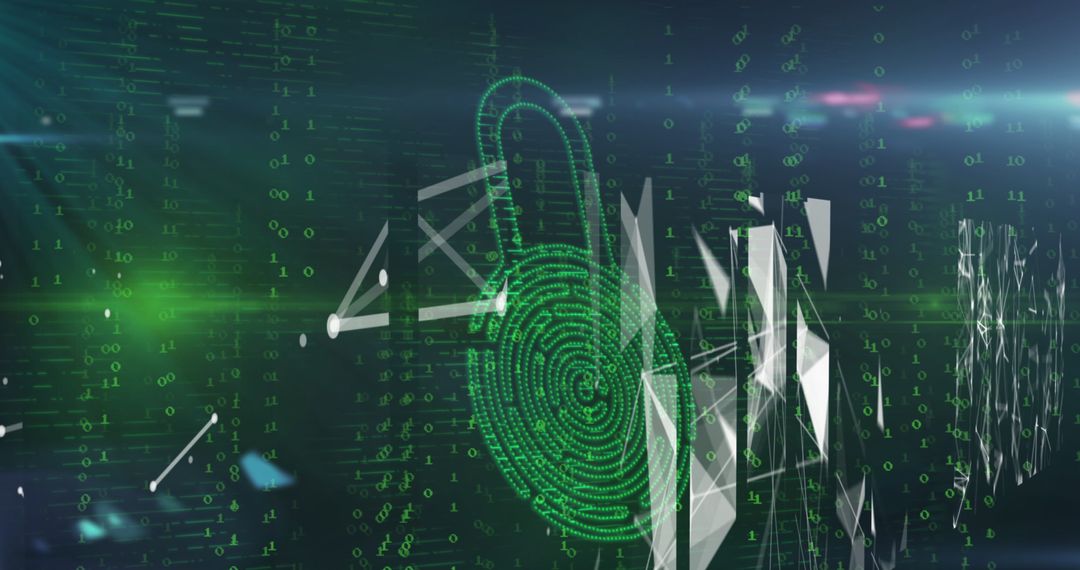Digital Security Biometrics with Fingerprint and Binary Code - Free Images, Stock Photos and Pictures on Pikwizard.com