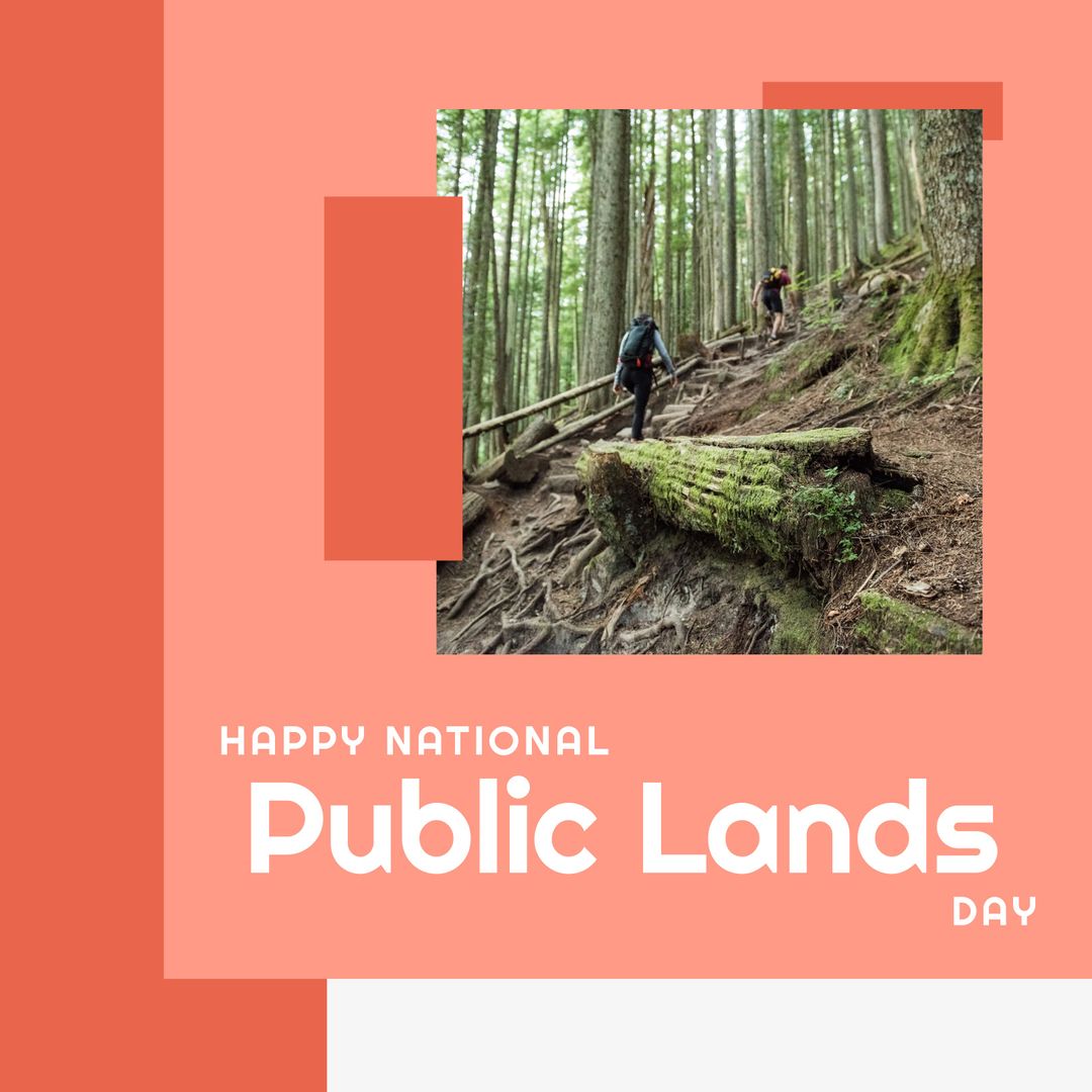 National Public Lands Day: Couple Hiking Through Serene Forest Landscape
