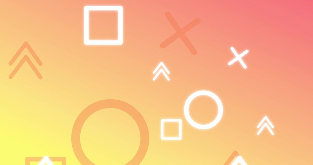 Geometric Shapes with Vibrant Gradient Background