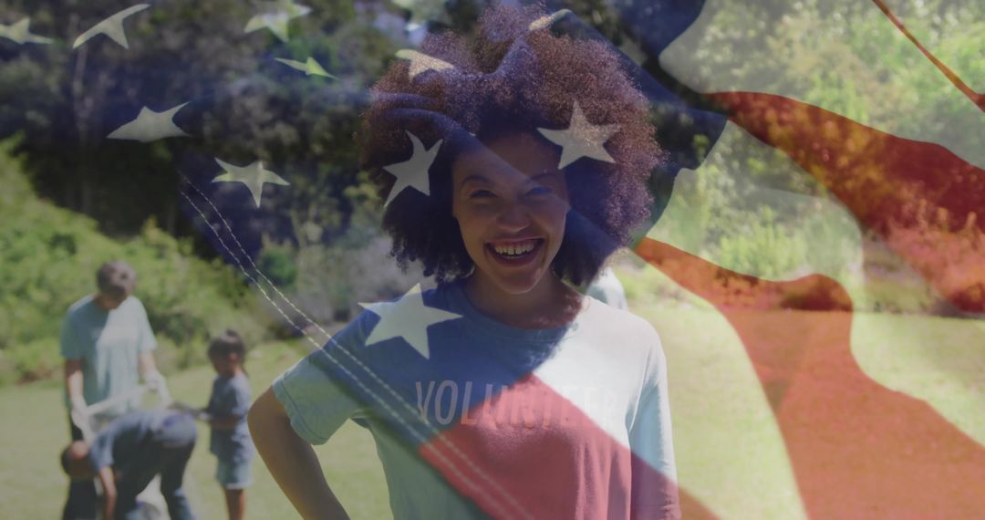 Empowered Volunteer in Park Embracing Community and Conservation