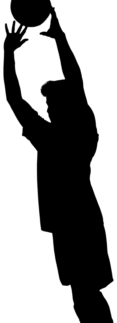 Silhouette of Male Football Player Transparent Background Sports Icon