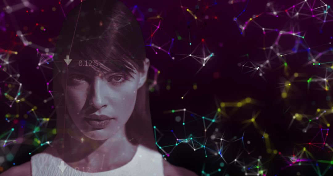 Woman's Portrait Merging with Digital Neural Networks