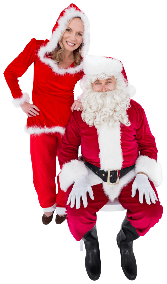 Smiling Santa Claus and Mrs Claus on Transparent Background - Download Free Stock Images Pikwizard.com