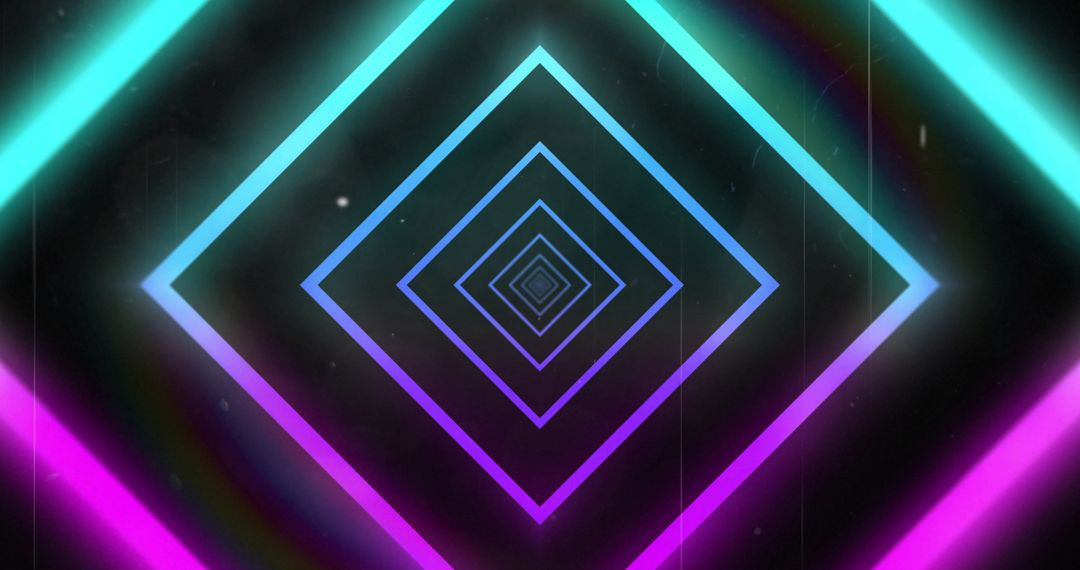 Vibrant Neon Light Trails Forming Energetic Geometric Patterns